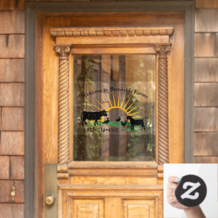 Autocollant Pour Fenêtre Levée de soleil des animaux de ferme