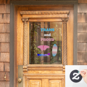 Autocollant Pour Fenêtre LGBTQIA Transgenre Fierté Caterpillar to Butfly