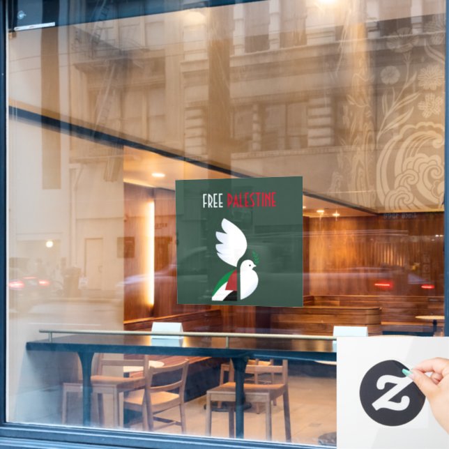 Autocollant Pour Fenêtre Libérer la Palestine (Fenêtre de café)