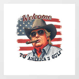 Autocollant Pour Fenêtre Liberté aux Américains du golfe Américain Trump