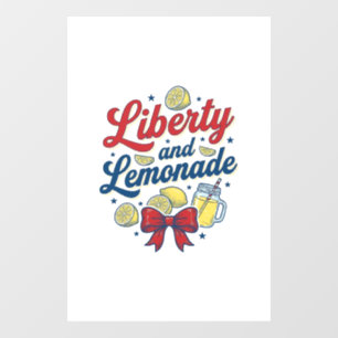 Autocollant Pour Fenêtre Liberté et limonade patriotique citron vecteur T-s