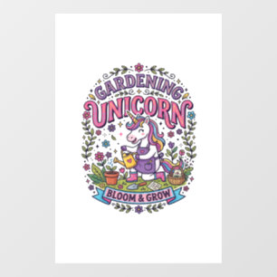 Autocollant Pour Fenêtre Licorne de jardinage Licorne Commercial Cadeau Mig