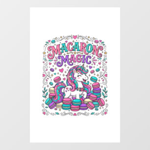 Autocollant Pour Fenêtre Licorne Macaron Magie Coloré Marché Artwork