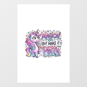 Autocollant Pour Fenêtre Licorne Magique mais faites-le avec un Cadeau Mesq