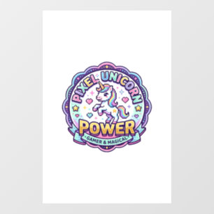 Autocollant Pour Fenêtre Licorne Pixel Licorne Power POD Prêt Vêtements Gra