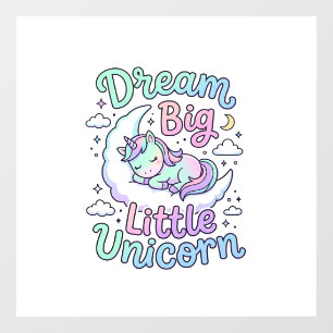 Autocollant Pour Fenêtre Licorne rêve grand petit idée cadeau licorne vecte