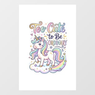 Autocollant Pour Fenêtre Licorne Trop Mignonne pour être Ordinaire Vecteur