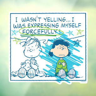 Autocollant Pour Fenêtre Linus & Lucy "Je ne hurlais pas..."