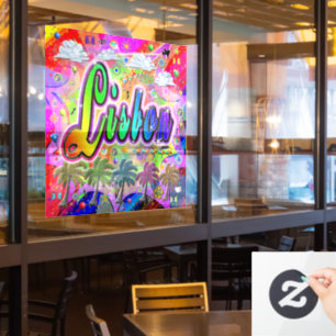 Autocollant Pour Fenêtre Lisbonne Vista Express Autocollant de fenêtre