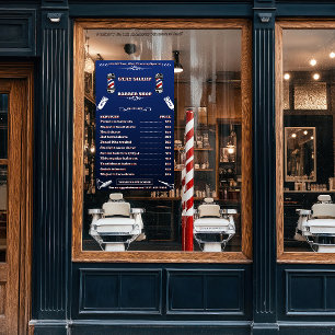 Autocollant Pour Fenêtre Liste de prix très détaillée pour un salon de coif