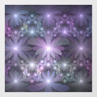 Lit de fleurs Art Fractal Abstrait tendance brilla