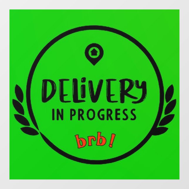 Autocollant Pour Fenêtre Livraison du conducteur de Gig en cours Parking Si (Feuille)