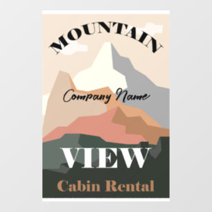 Autocollant Pour Fenêtre Location Cabine Mountain View