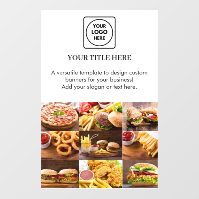 Autocollant Pour Fenêtre Logo Blanc | Présentoir Promotionnel Personnalisé  (Feuille)