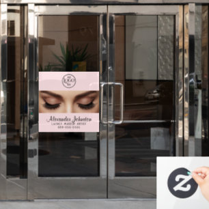 Autocollant Pour Fenêtre Logo d'artiste en maquillage avec extension de cil