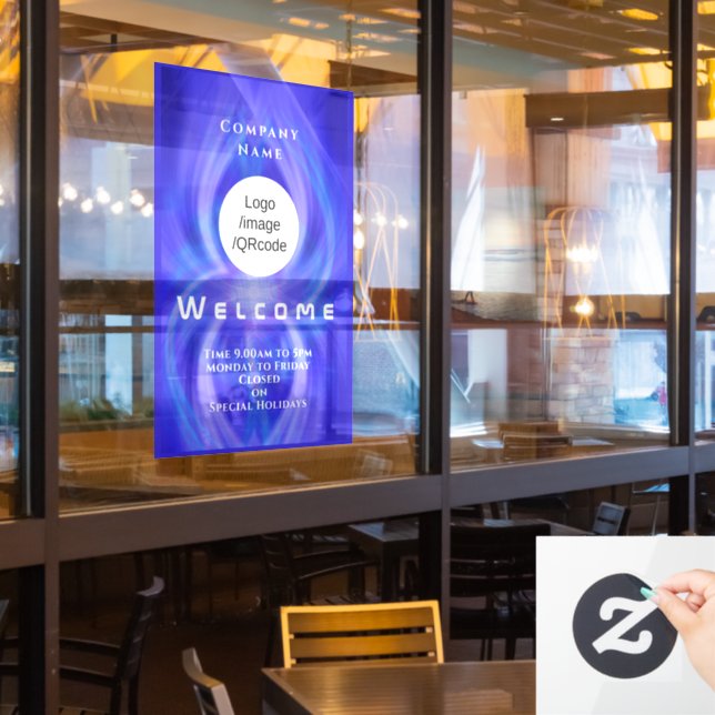 Autocollant Pour Fenêtre Logo de bienvenue en magasin Marin  (Fenêtre du restaurant)