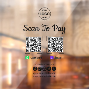 Autocollant Pour Fenêtre Logo de l'application de paiement QR Code pour Pay