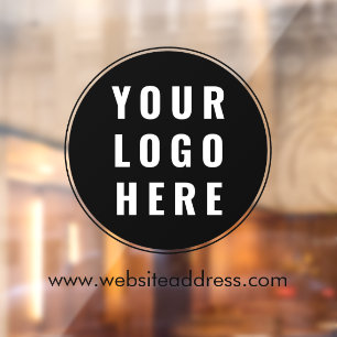 Autocollant Pour Fenêtre Logo de l'entreprise et URL du site Web Entreprise