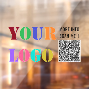 Autocollant Pour Fenêtre Logo de l'entreprise Votre code QR Clôture de fenê