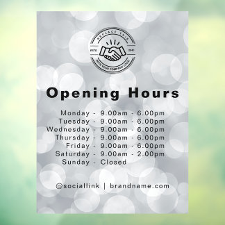 Autocollant Pour Fenêtre Logo de nom d'entreprise moderne minimaliste