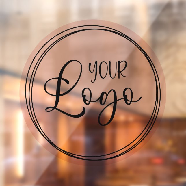 Autocollant Pour Fenêtre Logo d'entreprise Cercle Blush Clair (Feuille 2)