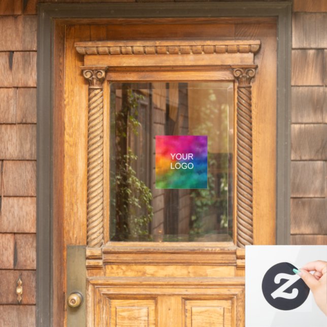 Autocollant Pour Fenêtre Logo d'entreprise Moderne Minimaliste Propre Éléga (Porte d'accueil)