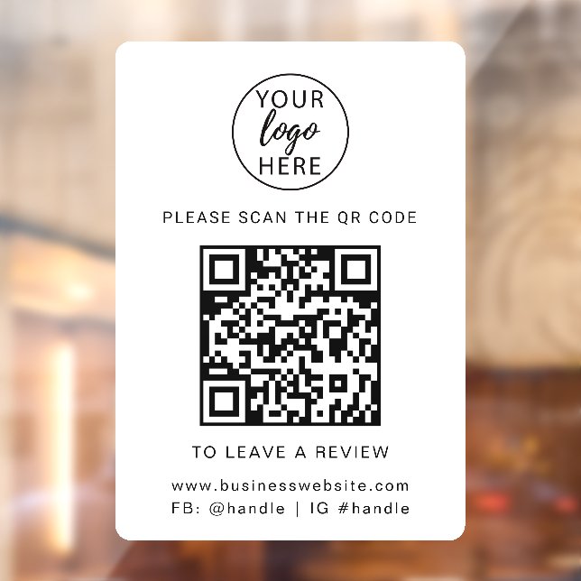 Autocollant Pour Fenêtre Logo d'entreprise professionnel personnalisé et co (Feuille 2)