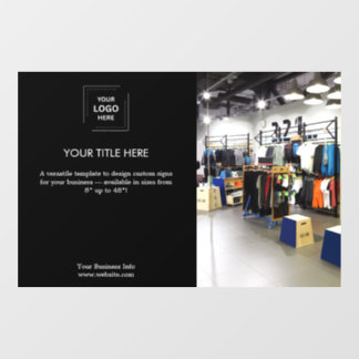 Autocollant Pour Fenêtre Logo d'entreprise | Promotion personnalisée noire