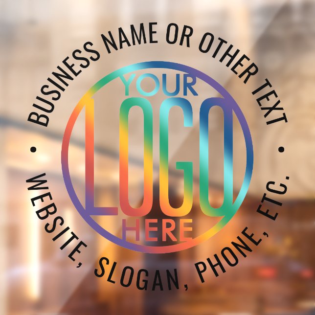 Autocollant Pour Fenêtre Logo d'entreprise Simple Modern Professional Noir (Feuille 2)