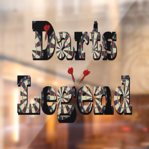 Autocollant Pour Fenêtre Logo d'image de légende des fléchettes dimensionne