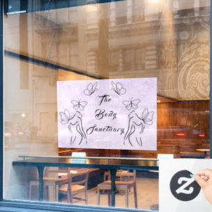 Autocollant Pour Fenêtre Logo Élégant Soins Corporels pour Femmes Marketing