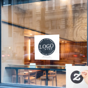 Autocollant Pour Fenêtre Logo et site Web d'entreprise simple Minimaliste