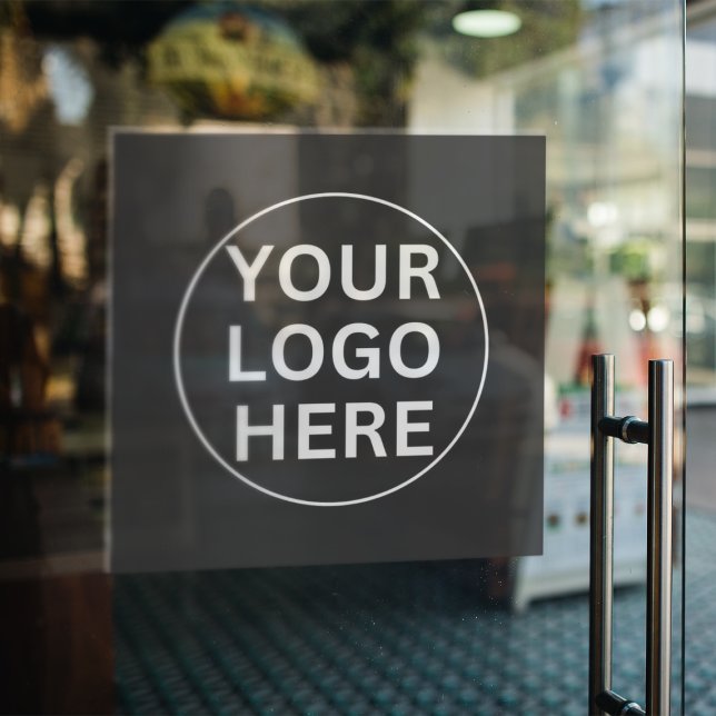 Autocollant Pour Fenêtre Logo Gris l Promo d'entreprise professionnelle (Créateur téléchargé)
