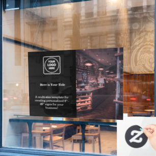 Autocollant Pour Fenêtre Logo personnalisé noir Entreprise de marque élég
