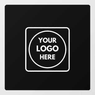 Autocollant Pour Fenêtre Logo personnalisé noir   Fenêtre d'affaires person