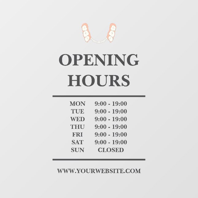 Autocollant Pour Fenêtre Logo pour dentiste (Feuille)