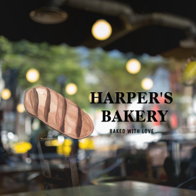 Autocollant Pour Fenêtre Logo professionnel de boulangerie fraîche moderne (Créateur téléchargé)