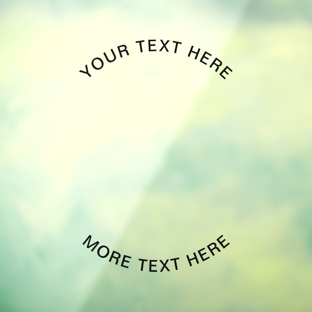 Autocollant Pour Fenêtre Logo simple et commerce de texte (Feuille 3)