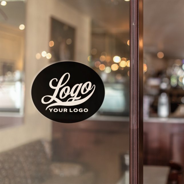 Autocollant Pour Fenêtre Logo sur Black Vinyl oval, marque d'entreprise Bus (Créateur téléchargé)