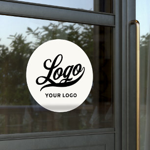 Autocollant Pour Fenêtre Logo sur Off White Circle Simple Business Company