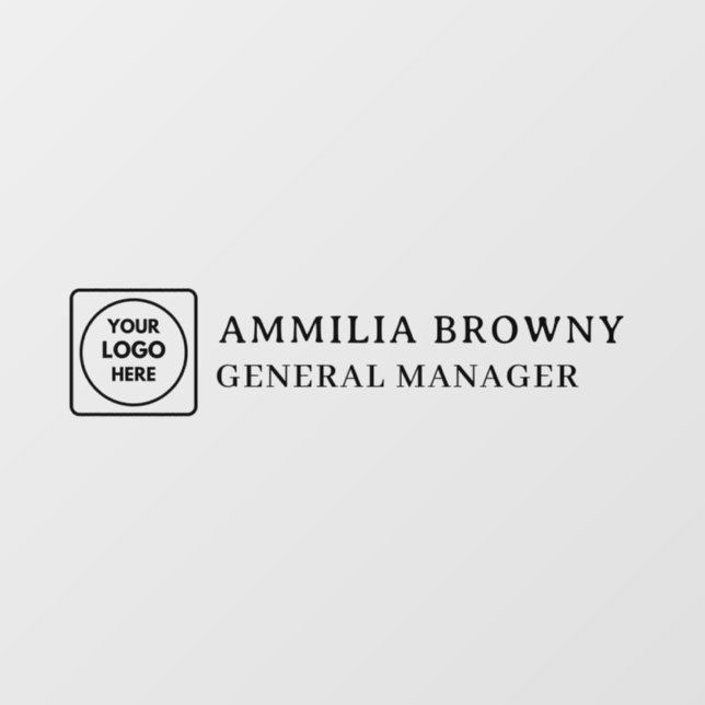 Autocollant Pour Fenêtre Logo Transparent | Branding d'entreprise de porte  (Feuille)