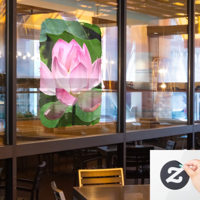 Autocollant Pour Fenêtre Lotus Bloom rose (Fenêtre du restaurant)