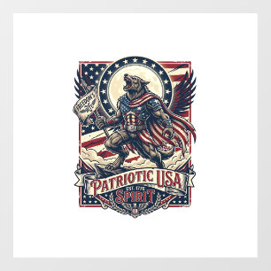 Autocollant Pour Fenêtre Loup-garou patriotique Patriote Horreur Monstre Pa