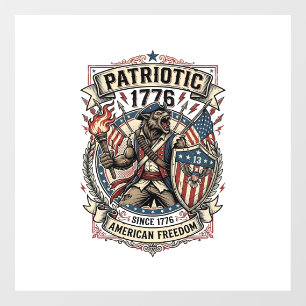 Autocollant Pour Fenêtre Loup-garou patriotique Patriote Horreur Monstre Pa