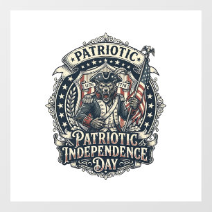 Autocollant Pour Fenêtre Loup-garou patriotique Patriote Horreur Monstre Pa