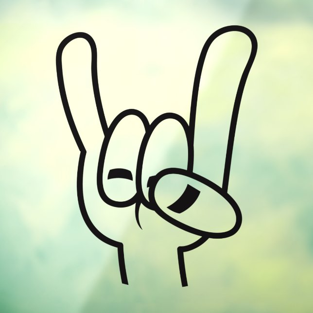 Autocollant Pour Fenêtre Lourde cornes diaboliques en métal (Feuille 3)