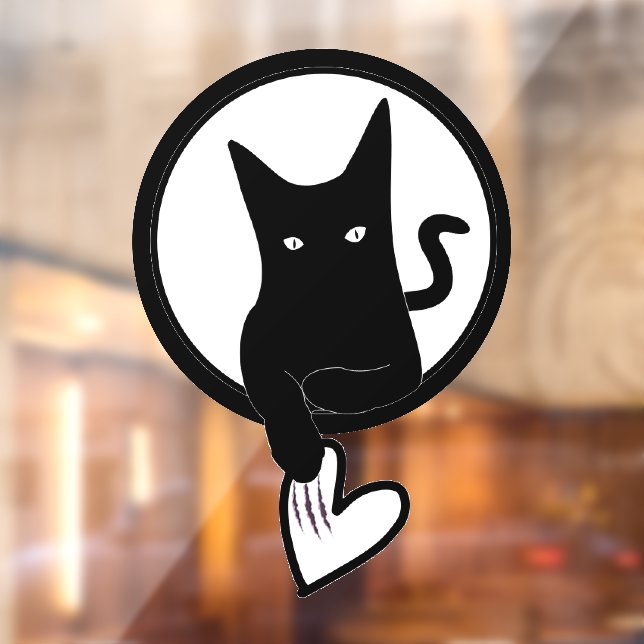 Autocollant Pour Fenêtre Love Cat Window Cling par la poète Adiela Akoo (Feuille 2)