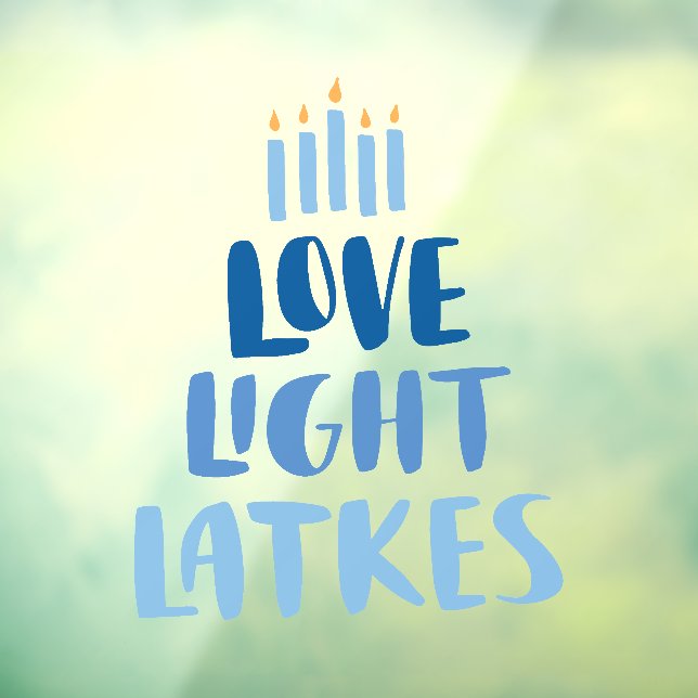 Autocollant Pour Fenêtre Love Light Latkes Hanoukka Candles (Feuille 3)