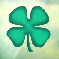 Lucky 4 Leaf Irlandais Clover fenêtre serrer le do