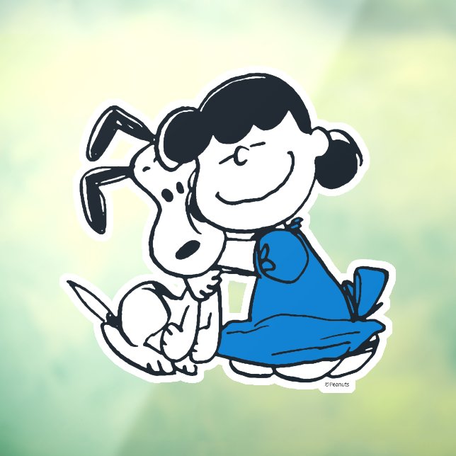 Autocollant Pour Fenêtre Lucy Hugging Snoopy (Feuille 3)